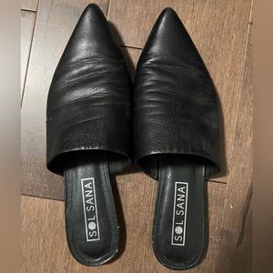Black Sol Sana Flat Mules